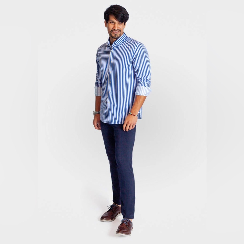 BUKI • The Go Big Stripe Long Sleeve Tech Shirt - Picture 8 of 9